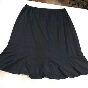 Black mid length skirt- M